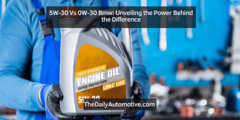5W-30 Vs 0W-30 Bmw