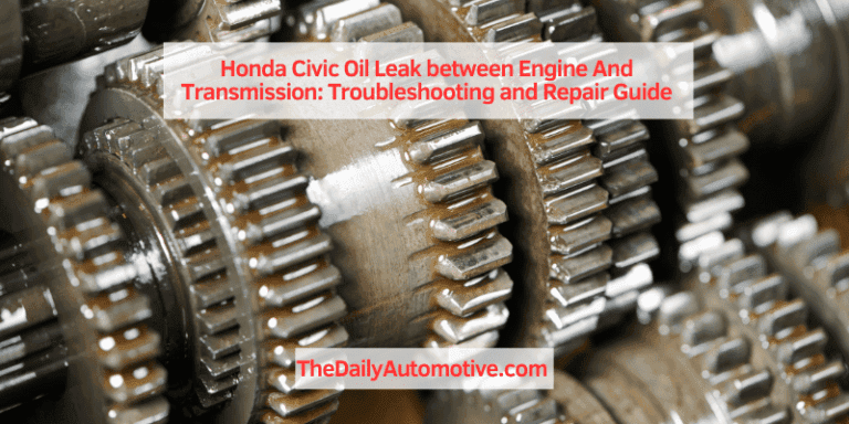 Honda Civic Oil Leak between Engine And Transmission