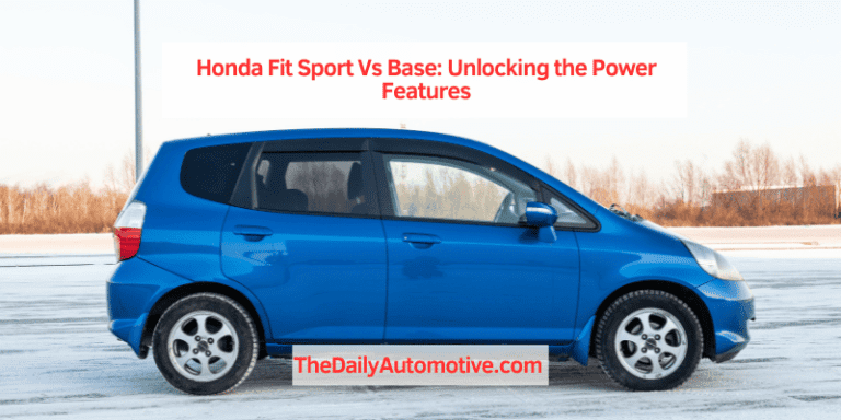 Honda Fit Sport Vs Base