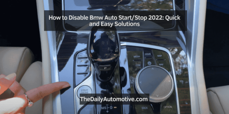How to Disable Bmw Auto Start/Stop 2022