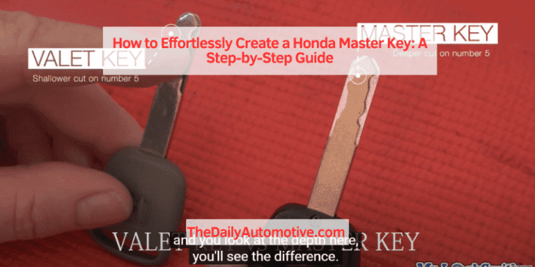 How to Effortlessly Create a Honda Master Key