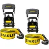 STANLEY yellow ratchet tie down straps, 2 pack