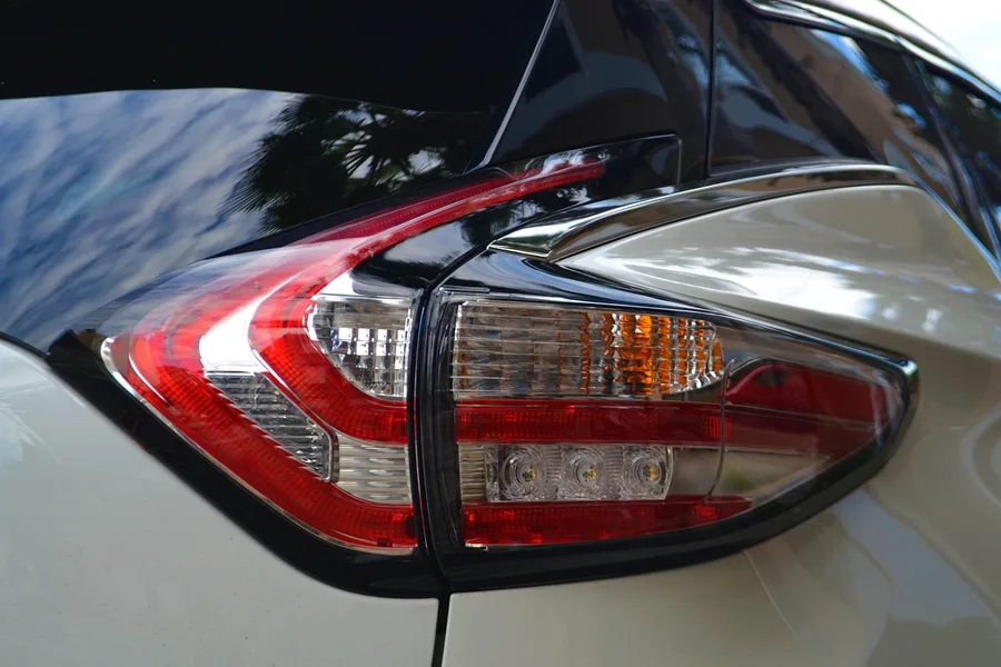 Close-up of an SUV taillight design detail
