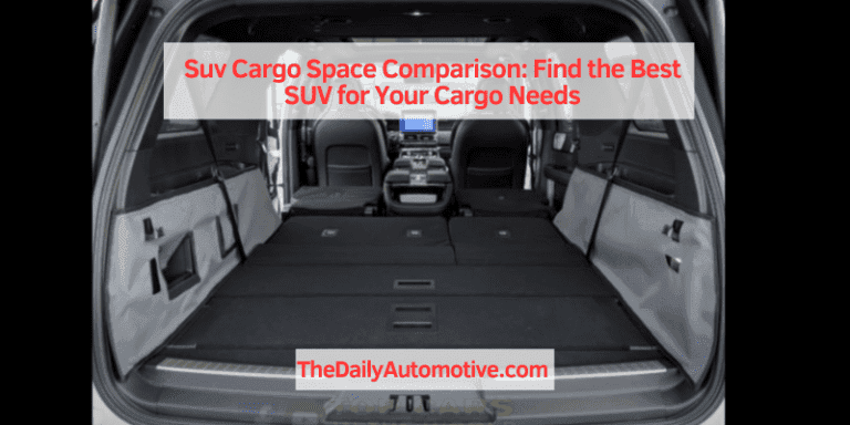 Suv Cargo Space Comparison