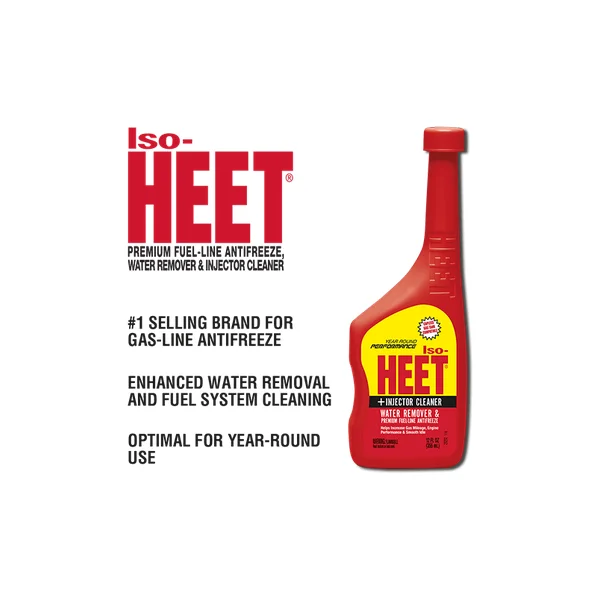 ISO-HEET red bottle premium fuel line antifreeze and injector cleaner 12 oz