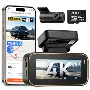 70mai dash cam recording front and rear