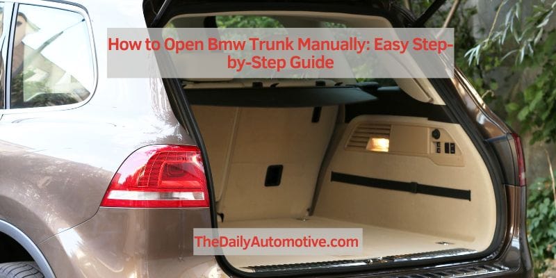 How to Open Bmw Trunk Manually