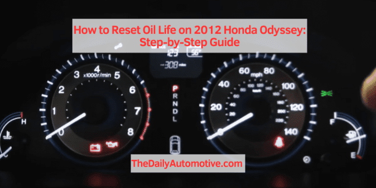 How to Reset Oil Life on 2012 Honda Odyssey
