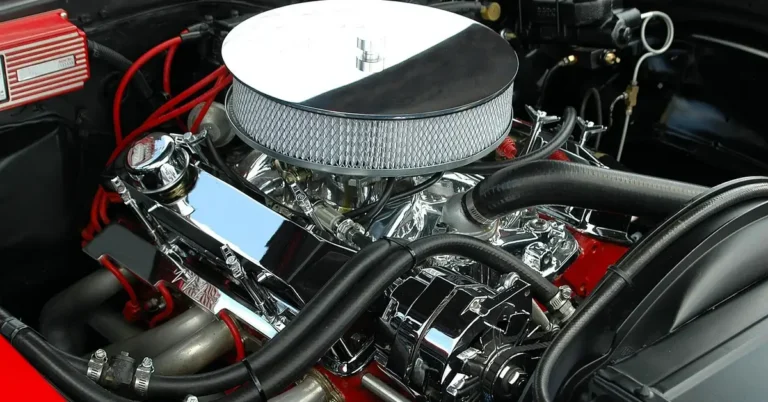 Chrome V8 engine bay illustrating the power difference between a Chevy 5.3 and 6.2 engine