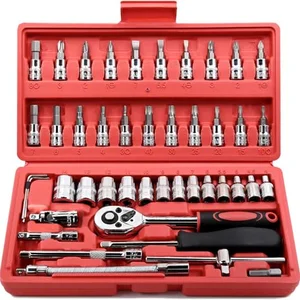 Egofine socket ratchet wrench set with bits
