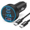 130W 3-Port USB C Super Fast Car Charger (with Volta