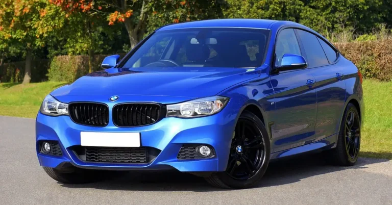 Blue BMW sedan parked outdoors showing the exterior design shaped by EfficientDynamics aerodynamic engineering