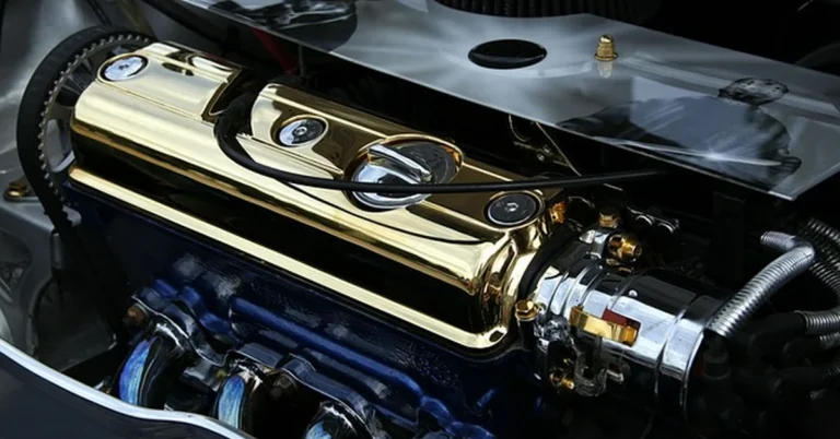 Close-up of a car engine bay, relevant to what actually happens when an engine overheats