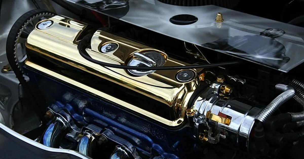 Close-up of a car engine bay, relevant to what actually happens when an engine overheats