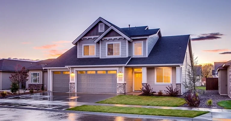 A home with a closed garage and driveway, illustrating where a repo agent can and cannot legally access a vehicle