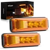 Nilight 2PCS 3.9 Inch Amber LED Side Marker Lights f