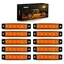 Nilight 3.8 Inch 6 LED Amber Trailer Side Marker Lig