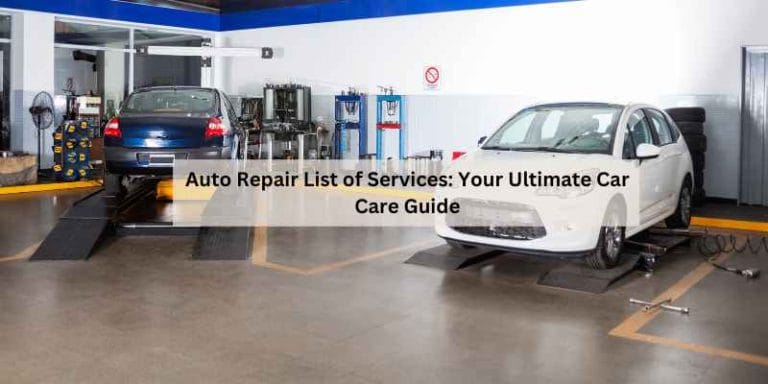 Auto Repair List of Services