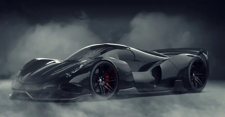 A futuristic concept car representing emerging automotive technology topics