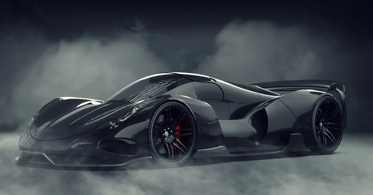 A futuristic concept car representing emerging automotive technology topics