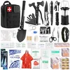 318-piece emergency survival kit with first aid medical supplies for vehicles