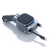 Bluetooth 5.3 car adapter with 96W FM transmitter and retractable charger