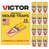Victor Wide Pedal Mouse Traps 12-pack box with twelve snap traps