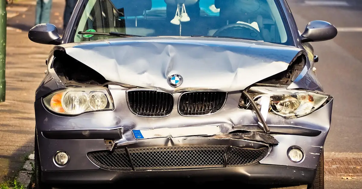 Car accident damage requiring an insurance claim