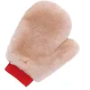Ultra-soft lambswool car wash mitt with thumb design