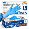 Disposable nitrile exam gloves