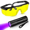 Tellegloww UV dye AC leak detector kit with light and glasses