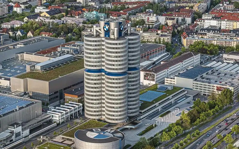 BMW Museum and headquarters tower in Munich, Germany, the home of BMW Group