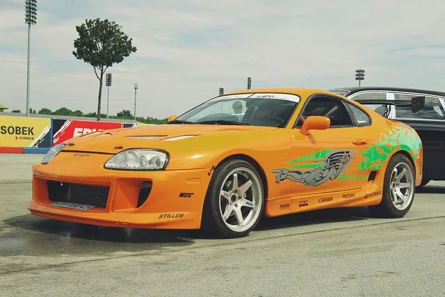 A widebody JDM sports car similar in style to Han's VeilSide Fortune RX-7.