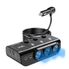 LIHAN 8-in-1 car splitter with 3 cigarette sockets and 5 USB ports