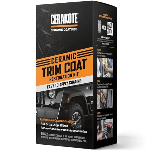 CERAKOTE Ceramic Trim Coat Kit bottle, a ceramic-based plastic trim restorer