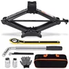 2 Ton scissor car jack tire changing kit with lug wrench