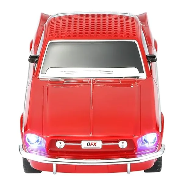 QFX Bluetooth 1965 retro car replica speaker in red with LED party lights