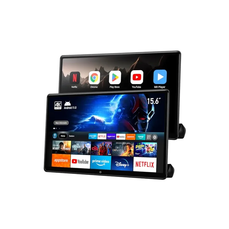 Seventour 15.6 inch headrest monitor portable car TV rear entertainment system