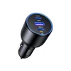 UGREEN 130W 3-Port USB-C Car Charger plugged into a 12V outlet