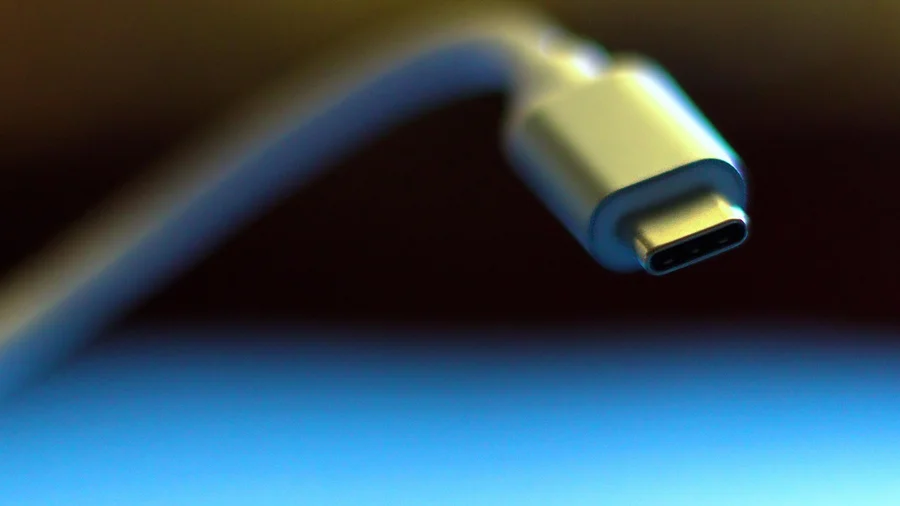 USB cable plugged into a car charging adapter