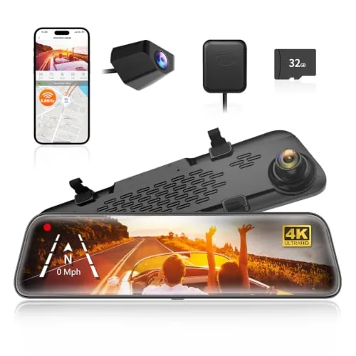 WOLFBOX G840S 12 inch 4K mirror dash cam and backup camera product photo WOLFBOX G840S 12 inch 4K mirror dash cam and backup camera product photo