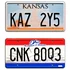 KAZ 2Y5 and CNK 80Q3 replica license plate set