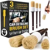 Detail Dudes 3-piece boar hair car detailing brush set