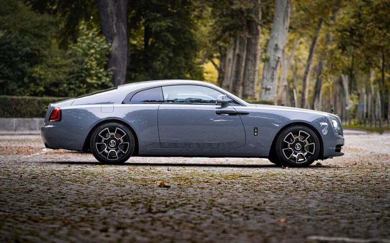 Rolls-Royce luxury coupe parked showing sleek exterior design