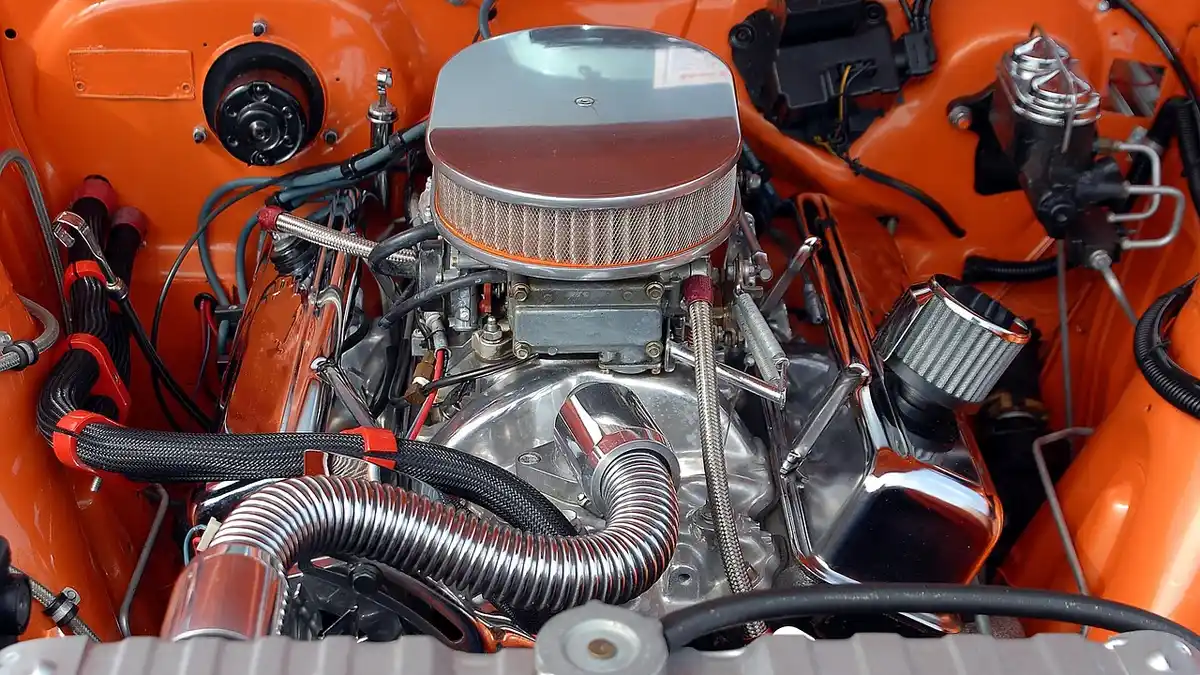 Coolant hoses and engine components that work with the radiator to cool the engine