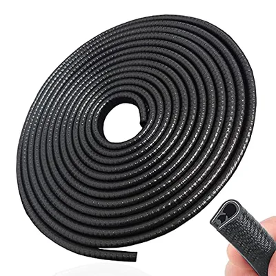 SYOAUTO 32ft black car door edge guard with internal metal sheet reinforcement