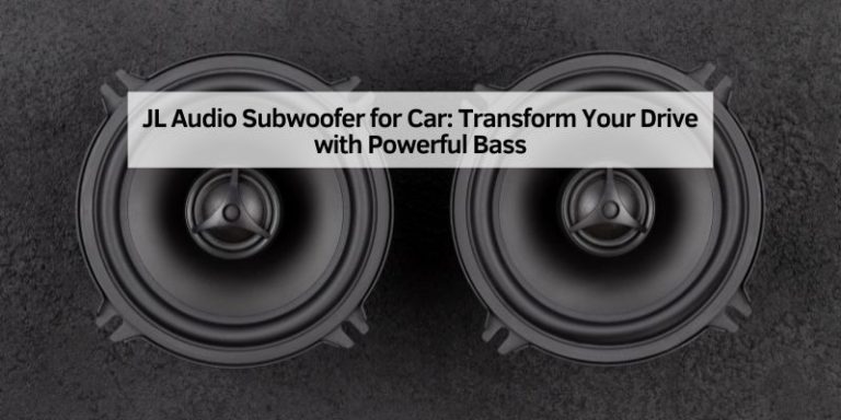 JL Audio Subwoofer for Car