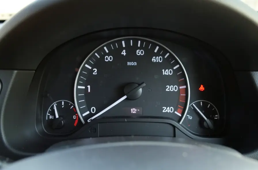 A car dashboard mileage gauge, relevant to negotiating lease mileage limits