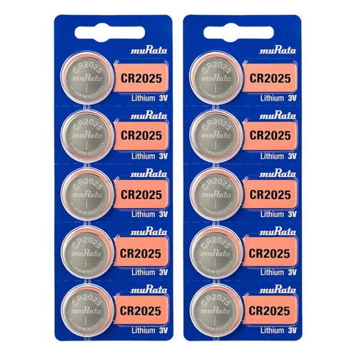 Amazon.com: Murata CR2025 Battery DL2025 ECR2025 3V Lithium Coin Cell (10 Batteries) : Health & Household