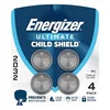 Energizer Ultimate Child Shield CR2032 4-pack package